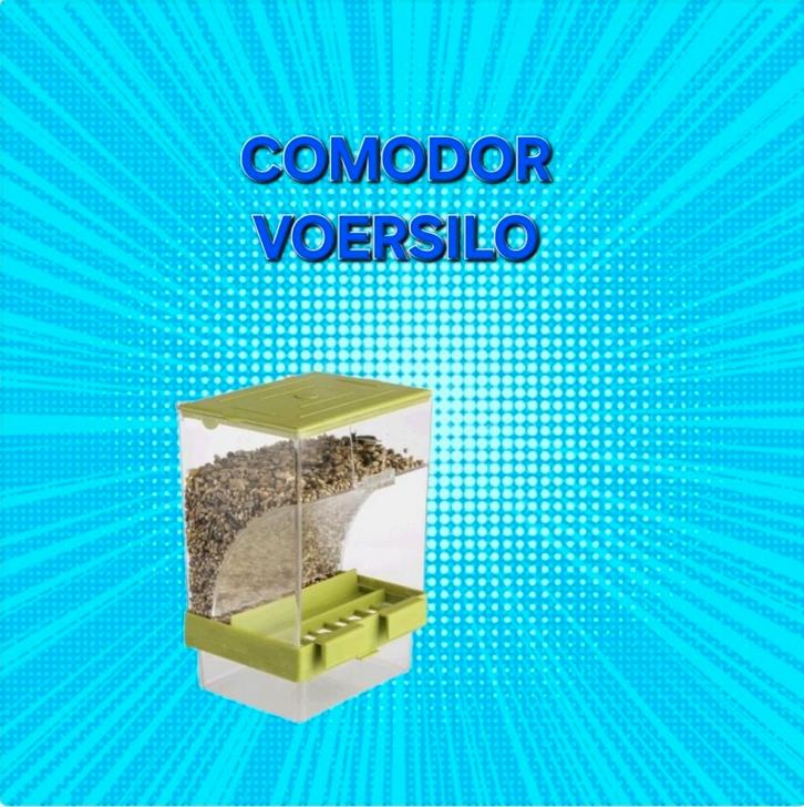 NIEUW Comodor Voersilo 10x7x14cm - Winkel en Webshop, Dieren en Toebehoren, Vogels | Hokken en Kooien, Nieuw, Kunststof, Ophalen