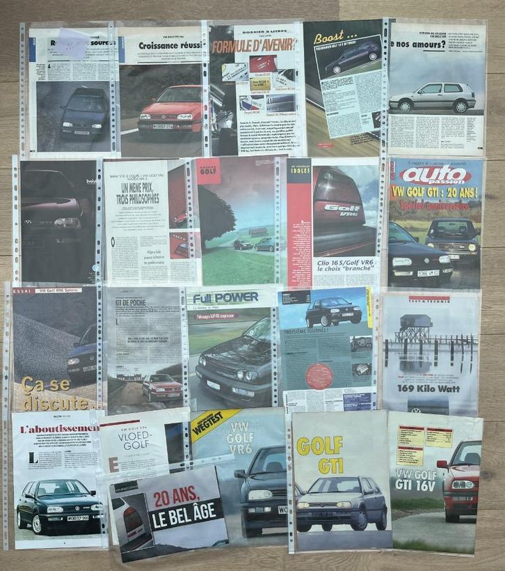 VOLKSWAGEN GOLF GTI ET VR6 MK3 - LES ARTICLES, Livres, Autos | Brochures & Magazines, Volkswagen, Enlèvement ou Envoi