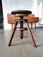 Tabouret pivotant en bois réglable en hauteur, Bois, Enlèvement, Utilisé, Réglable en hauteur