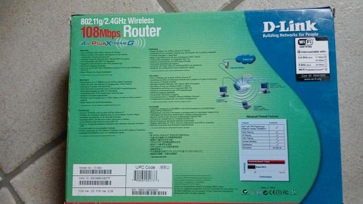 D-Link DI-624/E, Informatique & Logiciels, Commutateurs réseau, Comme neuf, Enlèvement