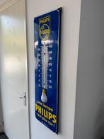 PHILIPS emaille reclame thermometer, Verzamelen, Ophalen, Gebruikt, Reclamebord
