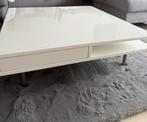Witte salontafel, Huis en Inrichting, Tafels | Salontafels, Ophalen, Zo goed als nieuw, Vierkant