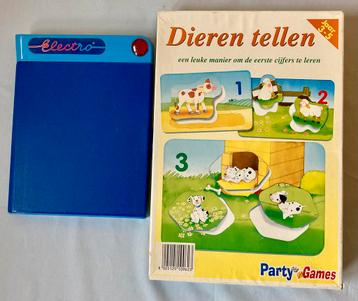 2 kleuterspelletjes: mini-electro en Dieren tellen beschikbaar voor biedingen
