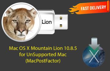 MacPostFactor 10.8.5+, Mac OSX Mountain Lion op je oude Mac beschikbaar voor biedingen
