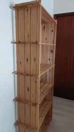 Massief grenen rek 5 legplanken .Br 77 cm H.1.75  D.28.50 cm, Huis en Inrichting, Woonaccessoires | Kamerschermen, Ophalen, Zo goed als nieuw