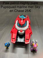 Paw Patrol Mighty Pups - Pupsquad marine met Sky en Chase, Ophalen of Verzenden, Zo goed als nieuw