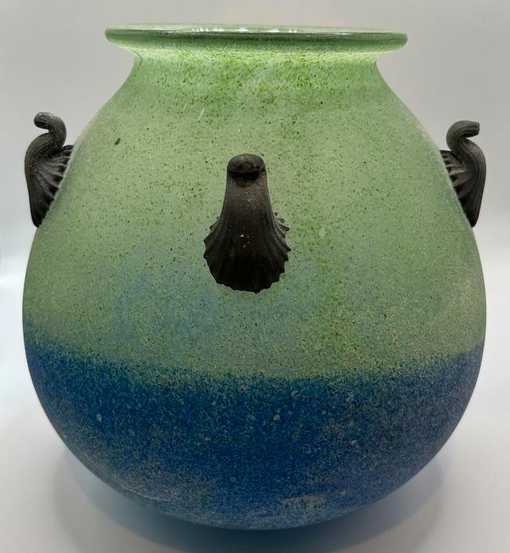 Italiaanse Scavo Art Glas Vaas Murano, Antiquités & Art, Antiquités | Verre & Cristal, Enlèvement ou Envoi