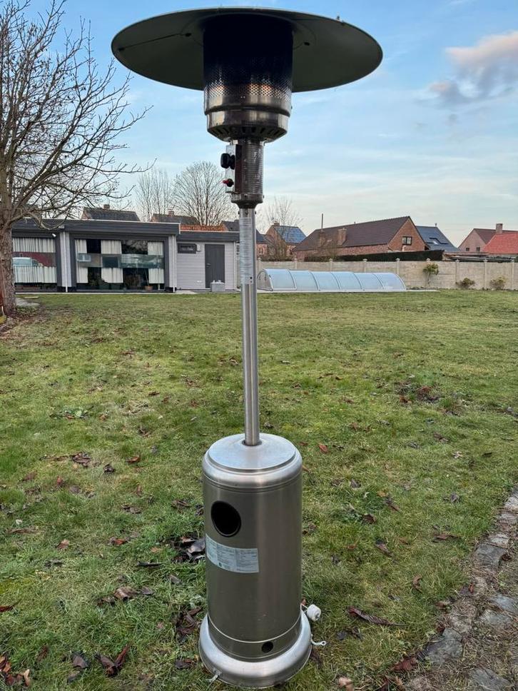 RVS Gas Terrasverwarmer 13 kW, Tuin en Terras, Terrasverwarmers, Gebruikt, Gas, Vloer, Ophalen