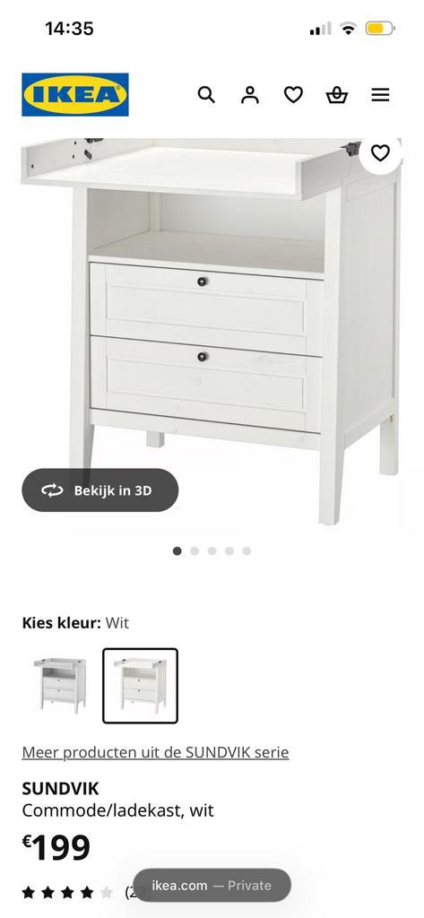 Ikea verschoontafel/ commode, Kinderen en Baby's, Kinderkamer | Commodes en Kasten, Commode, Ophalen