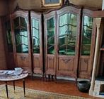 2 massief eiken bibliotheek/vitrinekasten, Antiquités & Art, Antiquités | Meubles | Armoires, Enlèvement