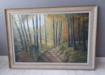 Groot schilderij in mooie omlijsting/kader 110x75 cm, Antiek en Kunst, Ophalen