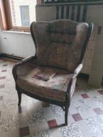 Fauteuil eenzit zetel rotan met stoffen gebloemde kussens, Huis en Inrichting, Ophalen, Gebruikt, 75 tot 100 cm, Stof