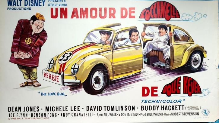 De dolle kever - Disney - Affiche, Verzamelen, Disney, Gebruikt, Plaatje of Poster, Verzenden