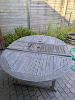 teak tafel, Tuin en Terras, Tuintafels, Ophalen, Gebruikt, Ovaal, Teakhout