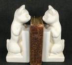 Vintage set keramieken boekensteunen nieuwsgierige poes, Antiek en Kunst, Ophalen of Verzenden
