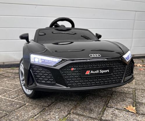 Audi R8 12v zwart Afstands. - Bluetooth - Leder en Rubberba, Kinderen en Baby's, Speelgoed | Buiten | Accuvoertuigen, Nieuw, Ophalen of Verzenden