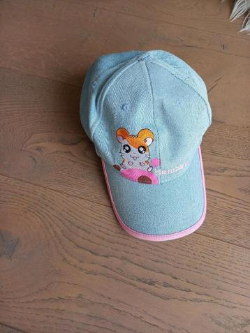 Petje jeans blauw met roze bies van Hamtaro, Enlèvement ou Envoi, Comme neuf, Fille, Casquette