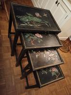 Complete set van 4 Chinese laktafels, Ophalen