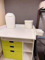 Verzorgingstafel met organiser bakjes en luieremmer, Ophalen, Zo goed als nieuw