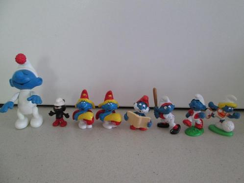 Smurfen; 8 reclame smurfen, GB , Silan, Milkana en Mac Donal, Verzamelen, Poppetjes en Figuurtjes, Zo goed als nieuw, Ophalen of Verzenden