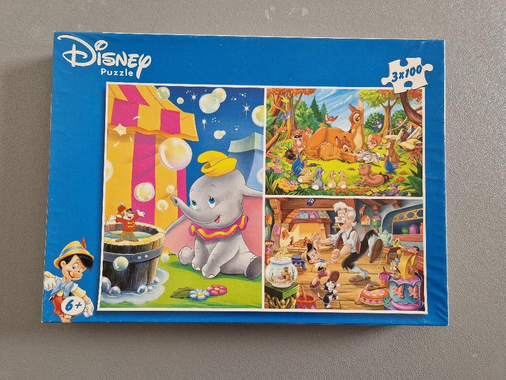 Doos met 3 Disneypuzzels, Ophalen of Verzenden, Meer dan 50 stukjes, Gebruikt, 6 jaar of ouder