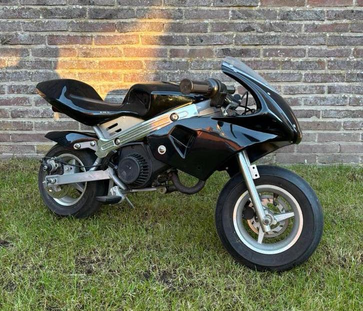 Pocketbike 50cc Race Black Edition – 55 km/u – Rijklaar, Ophalen, Zo goed als nieuw, 50 cc, Overige typen