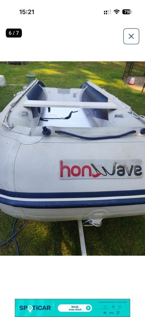 Honwave t40 met yamaha 6 pk 4 takt, Watersport en Boten, Rubberboten, Zo goed als nieuw, Yamaha, Aluminium, Minder dan 70 pk, Benzine