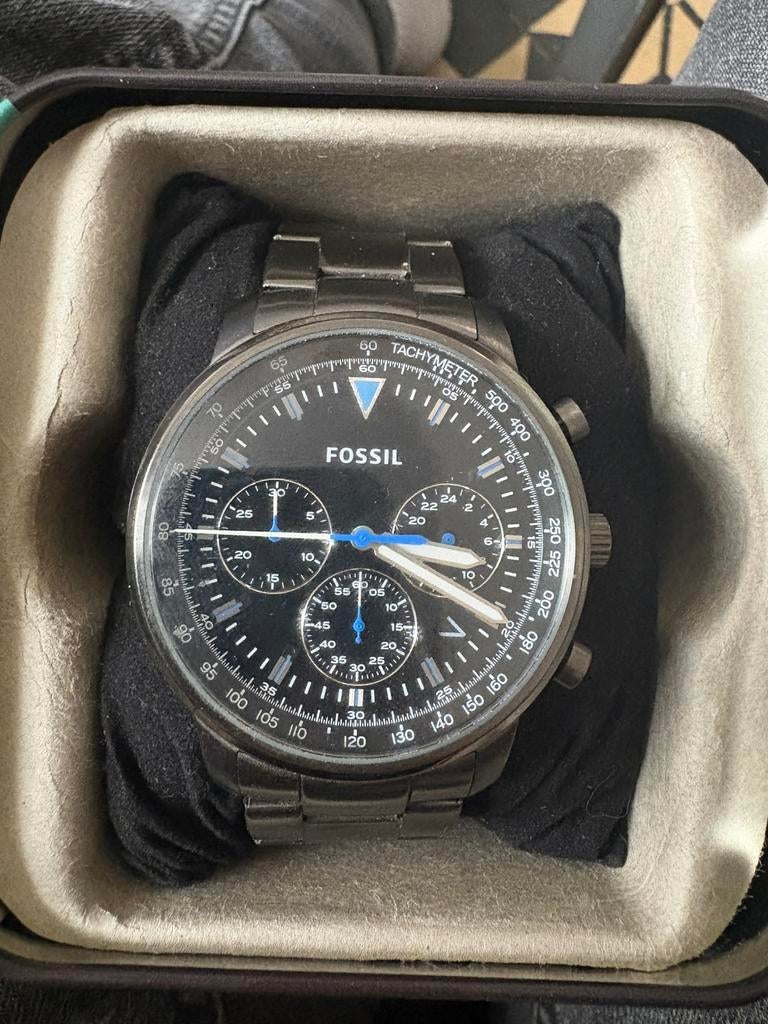 Montre Fossil Goodwin Chrono Analogique comme neuve, Enlèvement, Comme neuf