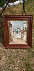 schilderijtjes met zuiderse huisjes, Ophalen, Minder dan 50 cm, Oorspronkelijke maker, Zo goed als nieuw