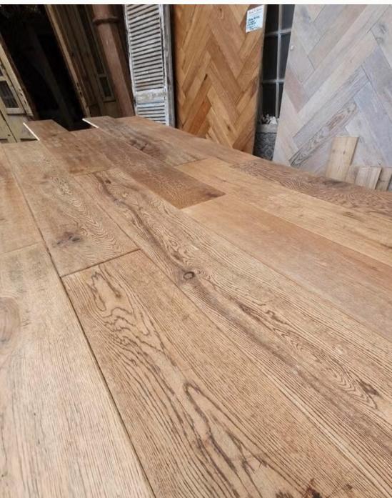 PARQUET EN CHÊNE VINTAGE, RUSTIQUE GRATTÉ À LA MAIN, Enlèvement