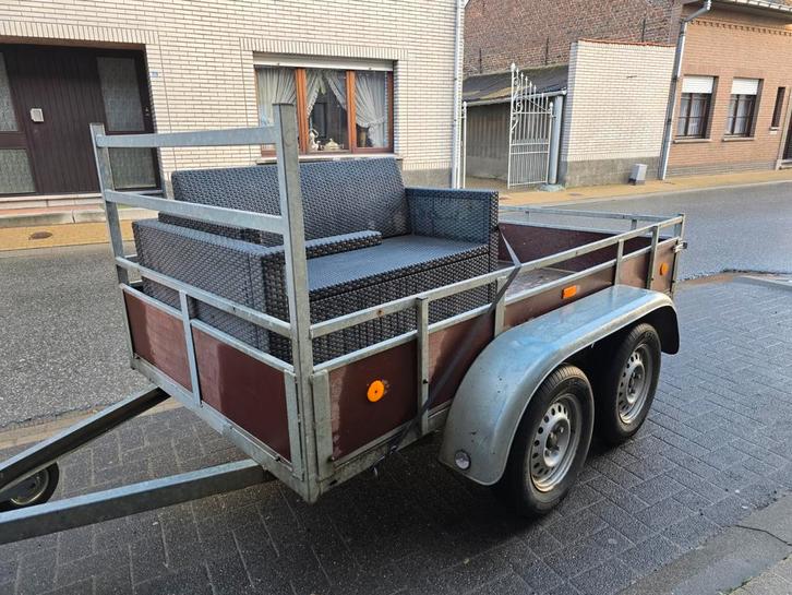 Aanhangwagen dubbele assen 750kg, Auto diversen, Aanhangers en Bagagewagens, Ophalen