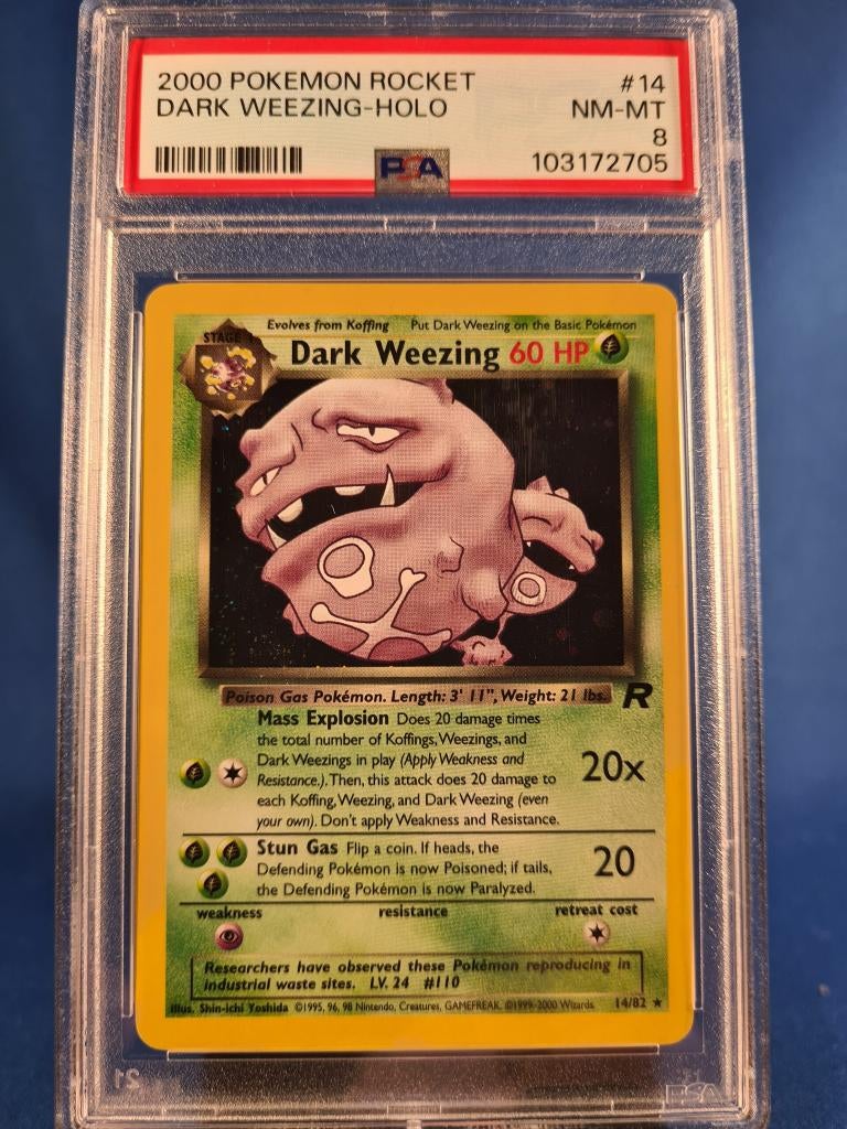 Dark Weezing 14/82 - Team Rocket (PSA 8), Envoi, Utilisé