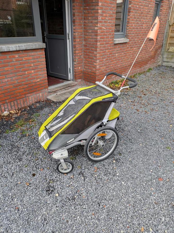 Thule Chariot Cougar + jogging kit, Fietsen en Brommers, Fietsaccessoires | Aanhangwagens en Karren, Ophalen