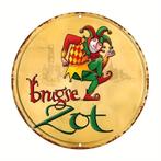 Panneau rond en métal Brugse Zot - rétro vintage mancave, Collections, Enlèvement ou Envoi, Neuf, Panneau publicitaire