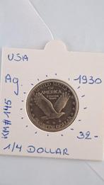 États-Unis 1/4 dollar 1930 AG SCARCE, Enlèvement ou Envoi