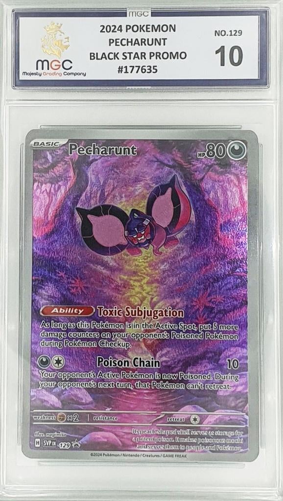 2024 Pokemon - Pecharunt - Black Star Promo - 10, Hobby en Vrije tijd, Verzamelkaartspellen | Pokémon, Nieuw, Losse kaart, Foil