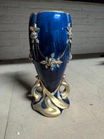 Blauw met gouden porseleinen vaas, Antiek en Kunst, Antiek | Vazen, Ophalen