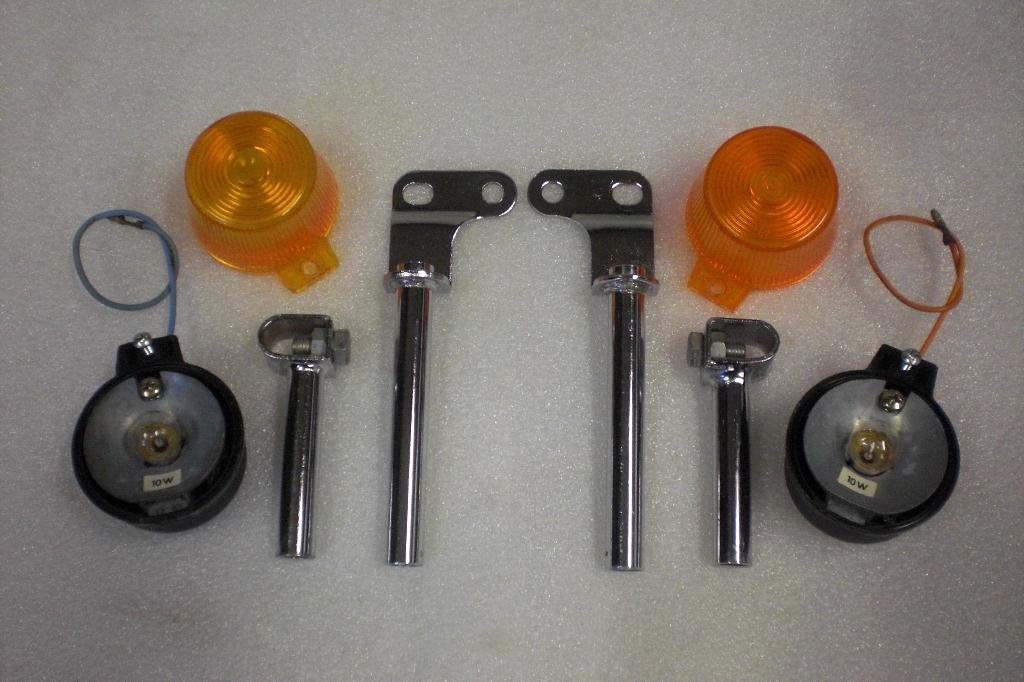 Honda Camino set chroom pinker steunen + 2 pinkers, Enlèvement ou Envoi, Utilisé, Autres types, Honda Camino