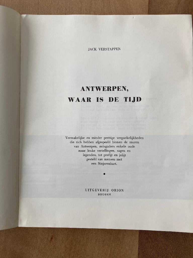Boek: Antwerpen waar is de tijd, Ophalen, Gelezen, Jack Verstappen