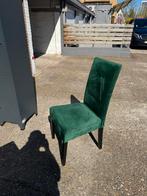 Velvet eetkamerstoelen groen – 2 stuks – moderne look, Huis en Inrichting, Stoelen, Ophalen, Gebruikt, Stof