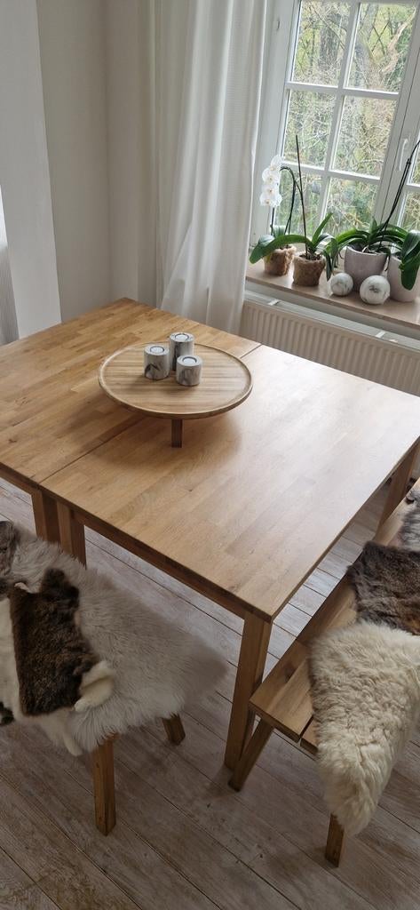 Tables en bois,banc, salon. Parfait état, Enlèvement