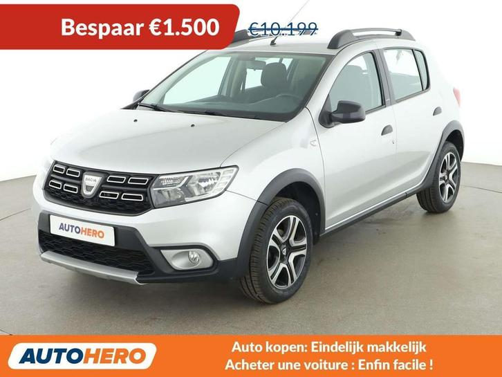 Dacia Sandero 0.9 TCe Stepway Celebration (bj 2018), Auto's, Dacia, Te koop, Sandero Stepway, ABS, Achteruitrijcamera, Airbags