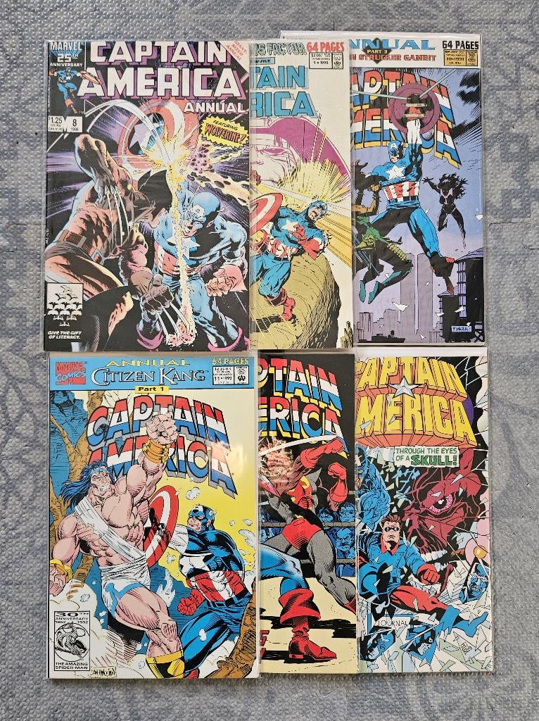 Captain America (vol.1) Annual #8-13 ('86-'94), Plusieurs comics, Enlèvement ou Envoi, Utilisé