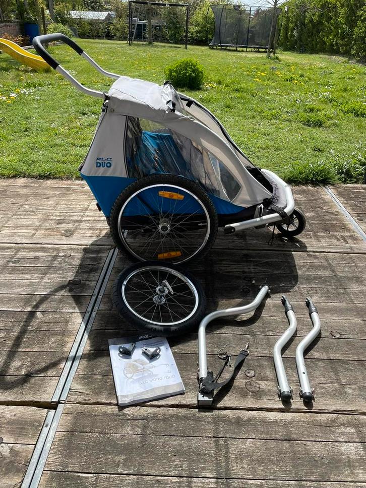 Fietskar xlc duo, Vélos & Vélomoteurs, Accessoires vélo | Remorques, Utilisé, Remorque pour enfant, 40 à 60 kg, Pliable, Enlèvement