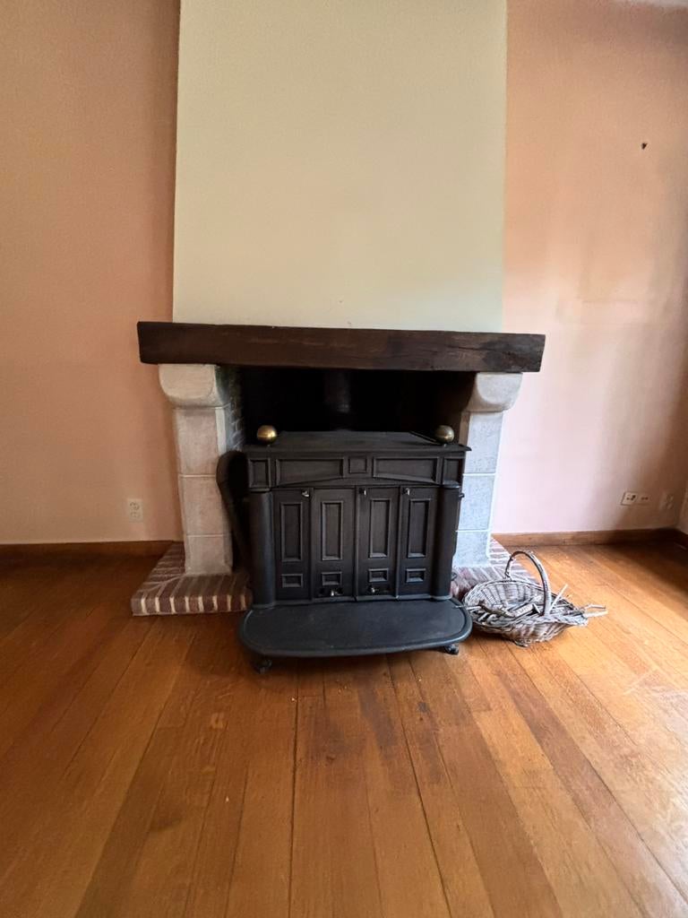 Gietijzeren kachel, Huis en Inrichting, Haarden, Ophalen, Gebruikt, Vrijstaande haard, Houthaard