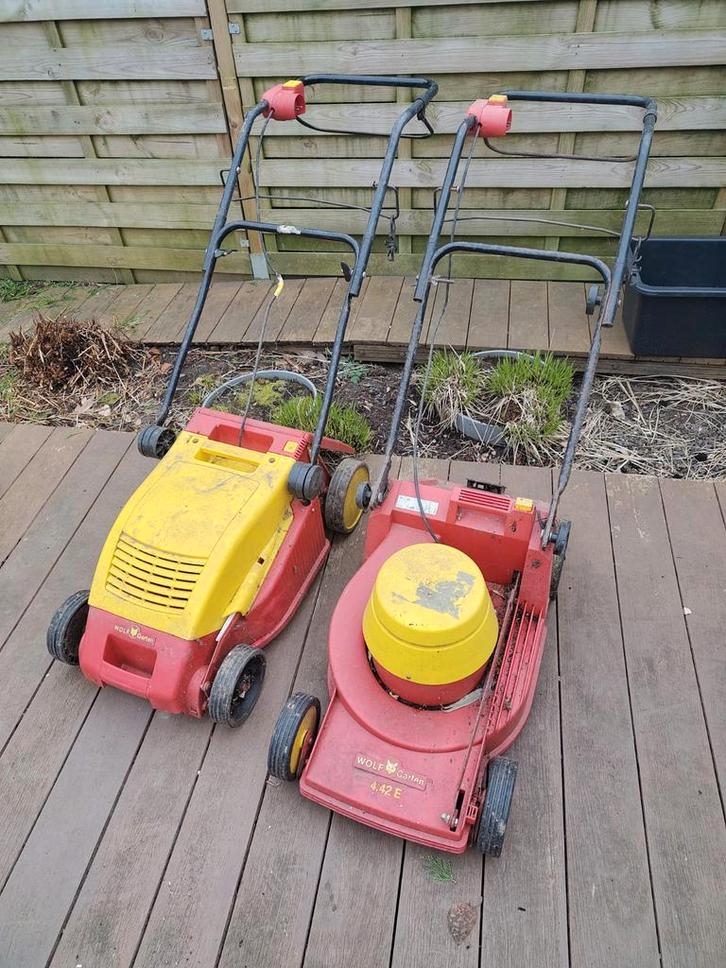 2 Defecte Wolf-Garten Elektrische Grasmaaiers (gratis), Tuin en Terras, Grasmaaiers, Ophalen