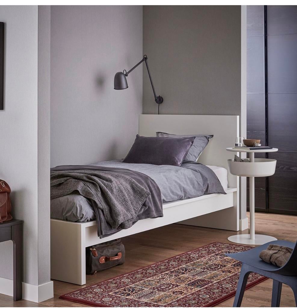 Cadre de lit blanc Ikea Malm, Maison & Meubles, Enlèvement, Utilisé, Une personne