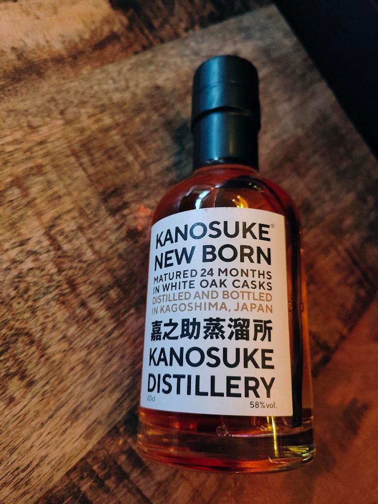 Single Malt Kanosuke New Born 24 mois 200 ml 58 %, Collections, Vins, Neuf, Autres types, Autres régions, Pleine, Enlèvement ou Envoi