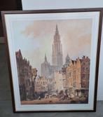 Antwerpen, zicht op de Eiermarkt 1835, Antiek en Kunst, Ophalen of Verzenden