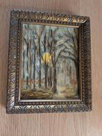 Kleine olieverf. F. Hubert. Winterlandschap., Antiek en Kunst, Ophalen